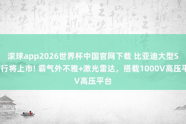滚球app2026世界杯中国官网下载 比亚迪大型SUV行将上市! 霸气外不雅+激光雷达,搭载1000V高压平台
